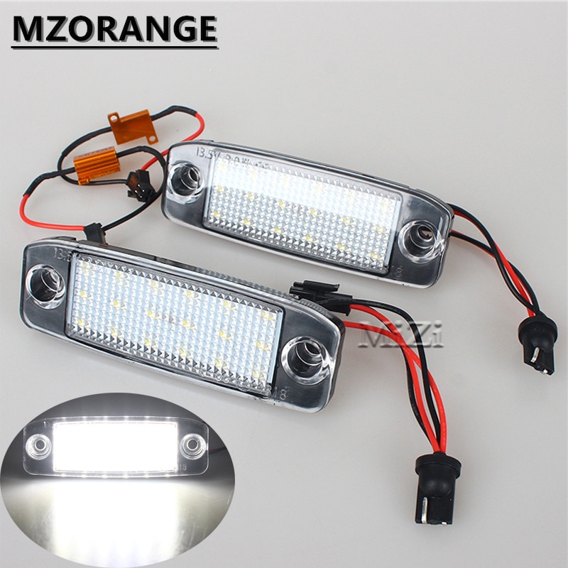 Mzorange 1 cặp đèn biển số xe kia sorento r sorento mx 2010 ~ 2015 18led đèn led khung số có điện trở
