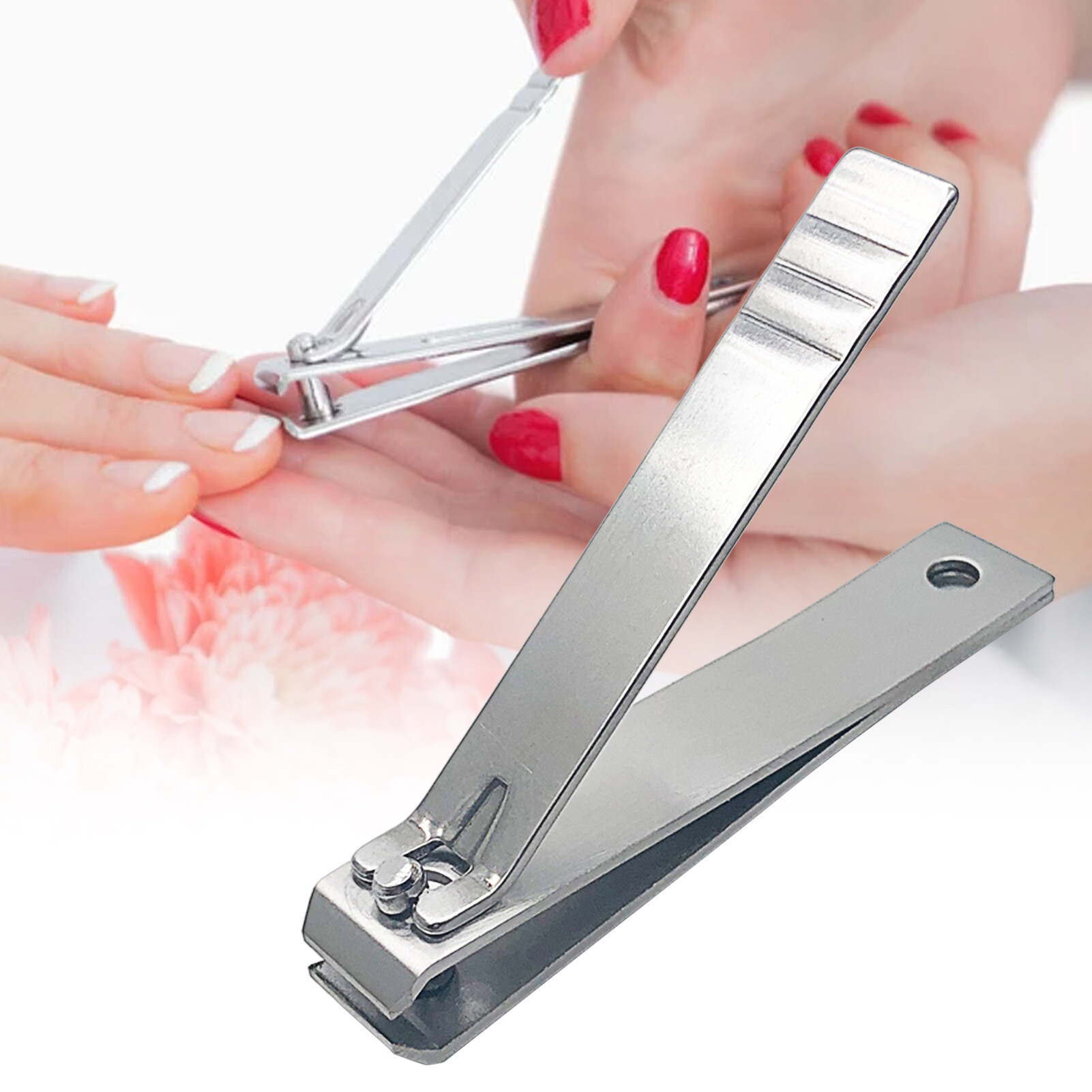 Zhixin Manicure Cutter Non-slip Nail Care Stainless Steel Flat