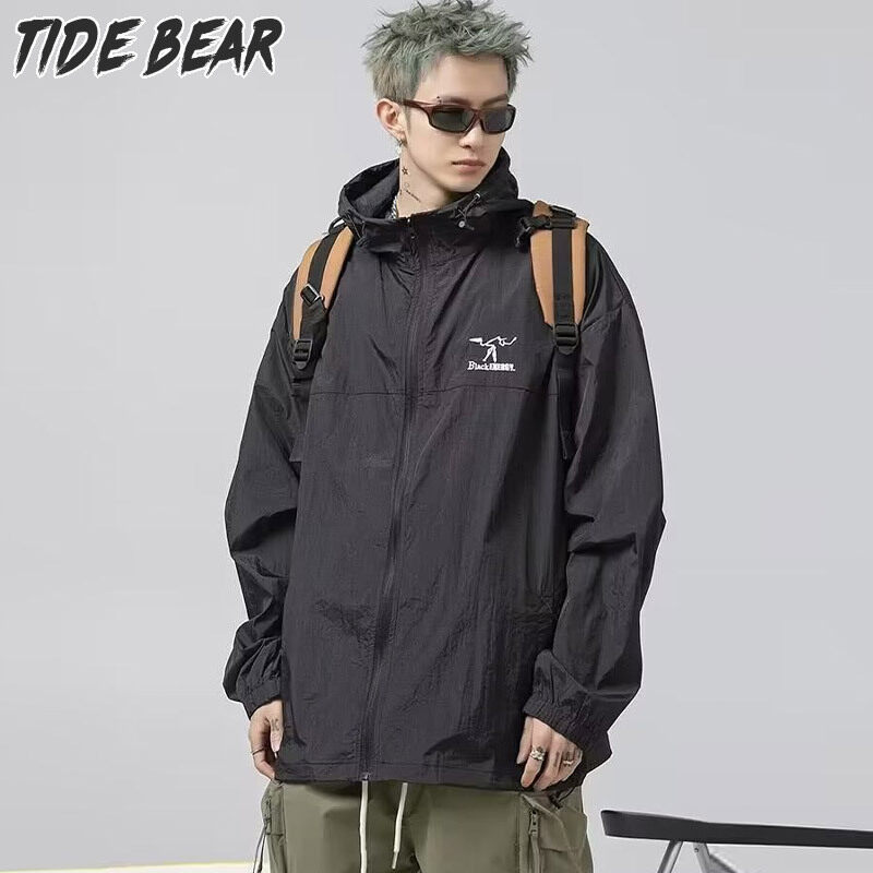 TIDE BEAR Nam áo chống nắng nhẹ và thoáng khí ngoài trời bảo vệ khỏi tia UV Áo khoác chống nắng áo khoác Jacket thể thao