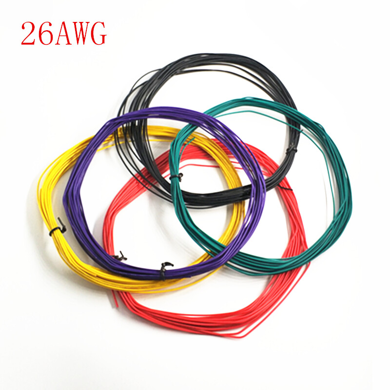 Euhvugf 10 Dây Mét/lô Ul 1007 26awg 1.3Mm Dây Pvc Cáp Điện Chứng Nhận Ul Cách Điện Cáp Led Để Tự Kết Nối 8 Màu