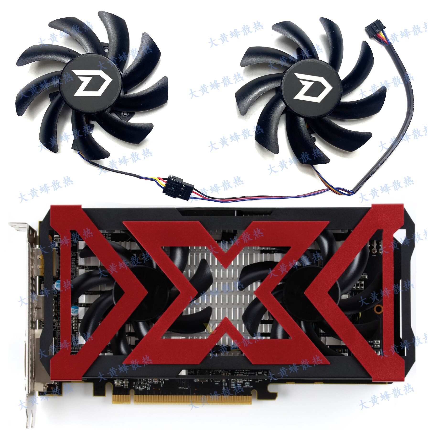 Original New dataland Dylan hengjin RX460 4GB x-serial tản nhiệt Card đồ họa fan hâm mộ miễn phí vận