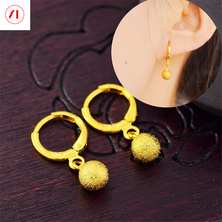 Trang Sức XT Hàn Quốc 24K Drop Bông Tai Mờ Thời Trang Nữ Mạ Vàng
