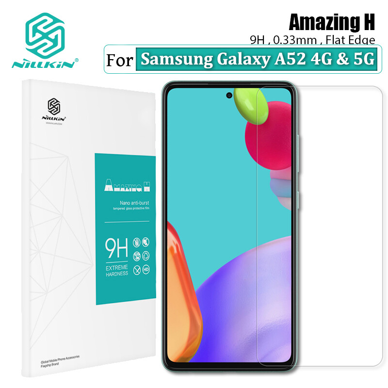 Nillkin 9H Kính cường lực Cho Samsung Galaxy A52S A52 4G 5G Miếng dán màn hình điện thoại H 0.33MM Chống Cháy Nổ Bảo Vệ Màng Kính Cường Lực
