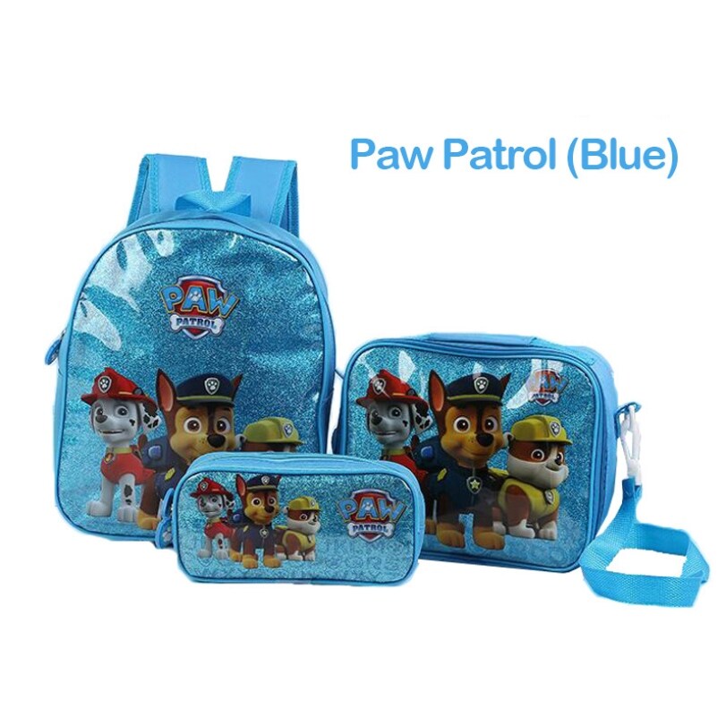 {hot} 3Pcs/Set Paw Patrol Kids Boys Girls Cartoon Schoolbags Cute Backpacks Children School bag