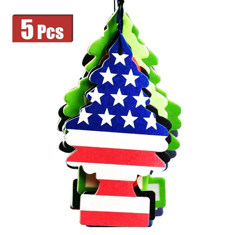 【Hot sale】 5Pcs/Set Fashion Christmas Tree Car Air Freshener Auto Rearview Mirror Hanging Pendant Car Perfume Car Accessories for Women