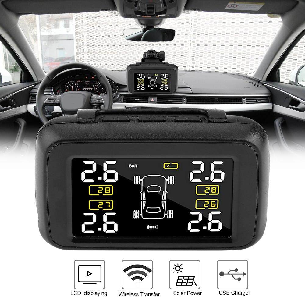 U901L-WF พลังงานแสงอาทิตย์ไร้สายทีพีเอ็มเอสการตรวจสอบแรงดันยางรถยนต์ 4 เซ็นเซอร์ภายนอก