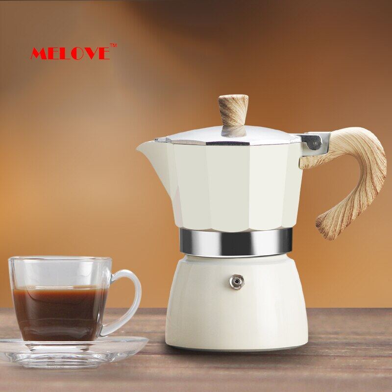 Moka nồi máy pha cà phê ý máy pha cà phê nước phun nhôm espresso ấm đun nước bếp pha cà phê cổ điển dụng cụ pha cà phê1