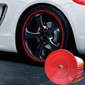 RJZ28 Rubber Car Stickers Strip Kit for Wheel Rim Protection