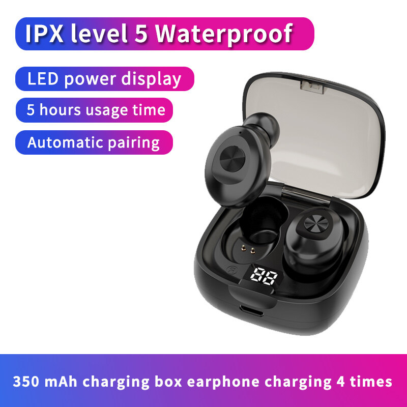 Bluetooth Wireless Earphones TWS HD Stereo IPX5 Waterproof Mini Earbuds Headset Music Sport Headphone ราคา 133 บาท*ส่งฟรี