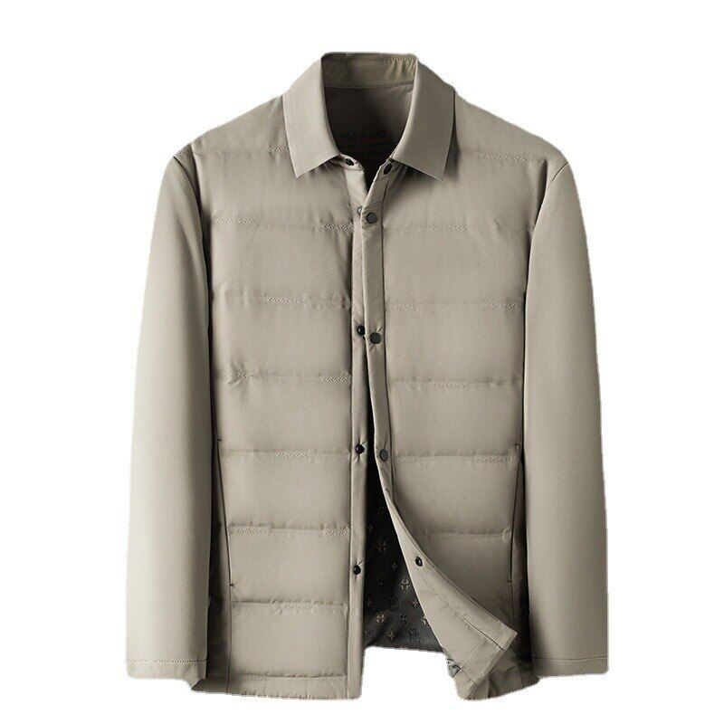 2023 Men's Lightweight Down Jacket Autumn And Winter New Polo Collar White Duck Down Leisure Windproof Warm Down Jacket