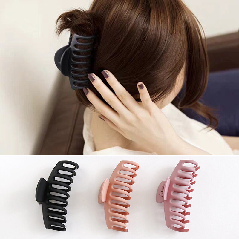 Kẹp tóc nữ bằng nhựa lớn 11cm kẹp tóc đơn giản trang điểm cho nữ kẹp tóc, phụ kiện tóc thời trang