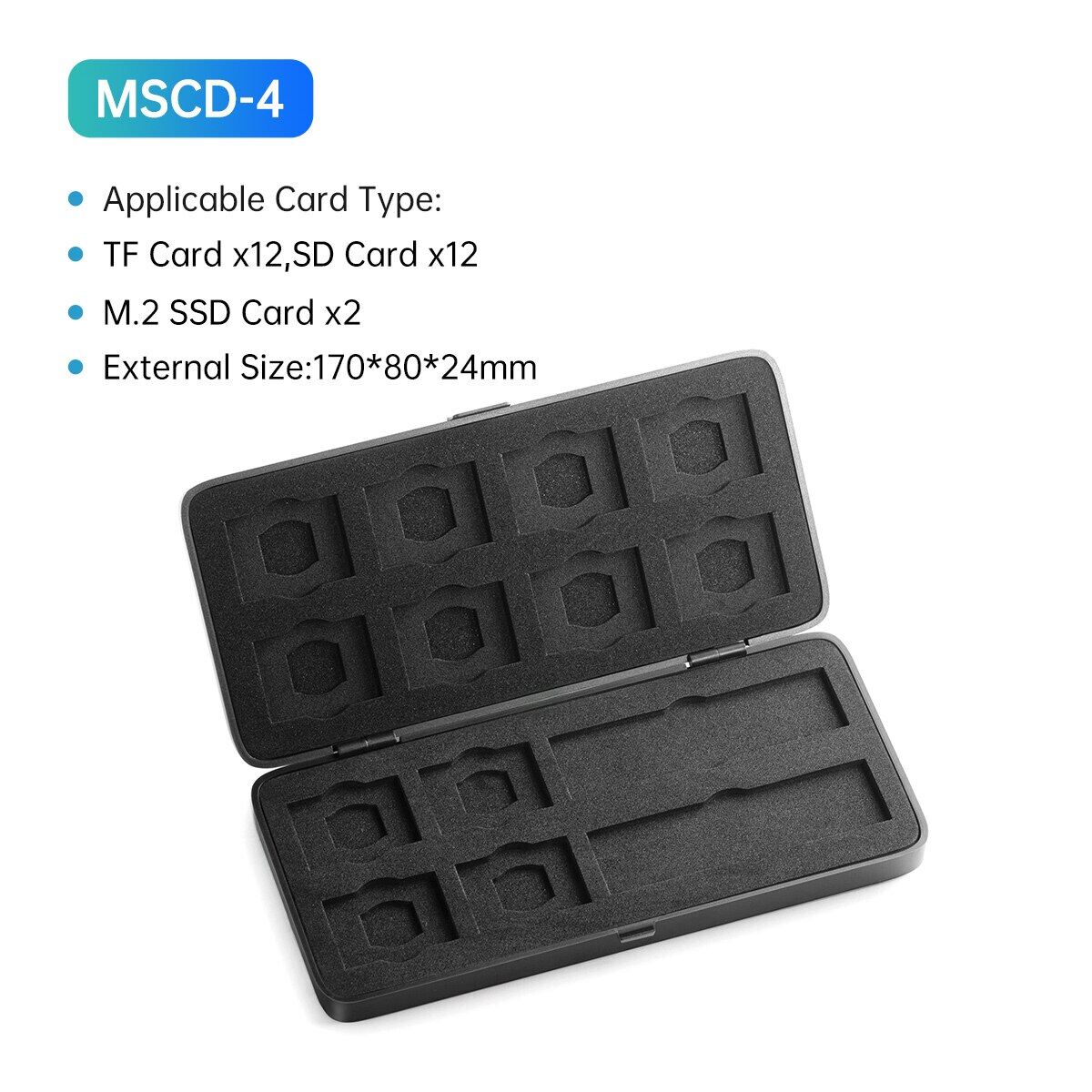 ORICO Hộp Đựng Thẻ Micro SD Hộp Đựng Thẻ Nhớ 16 Khe Bảo Vệ Cho Hộp Đựng Thẻ Chống Sốc SD/ CF / Micro