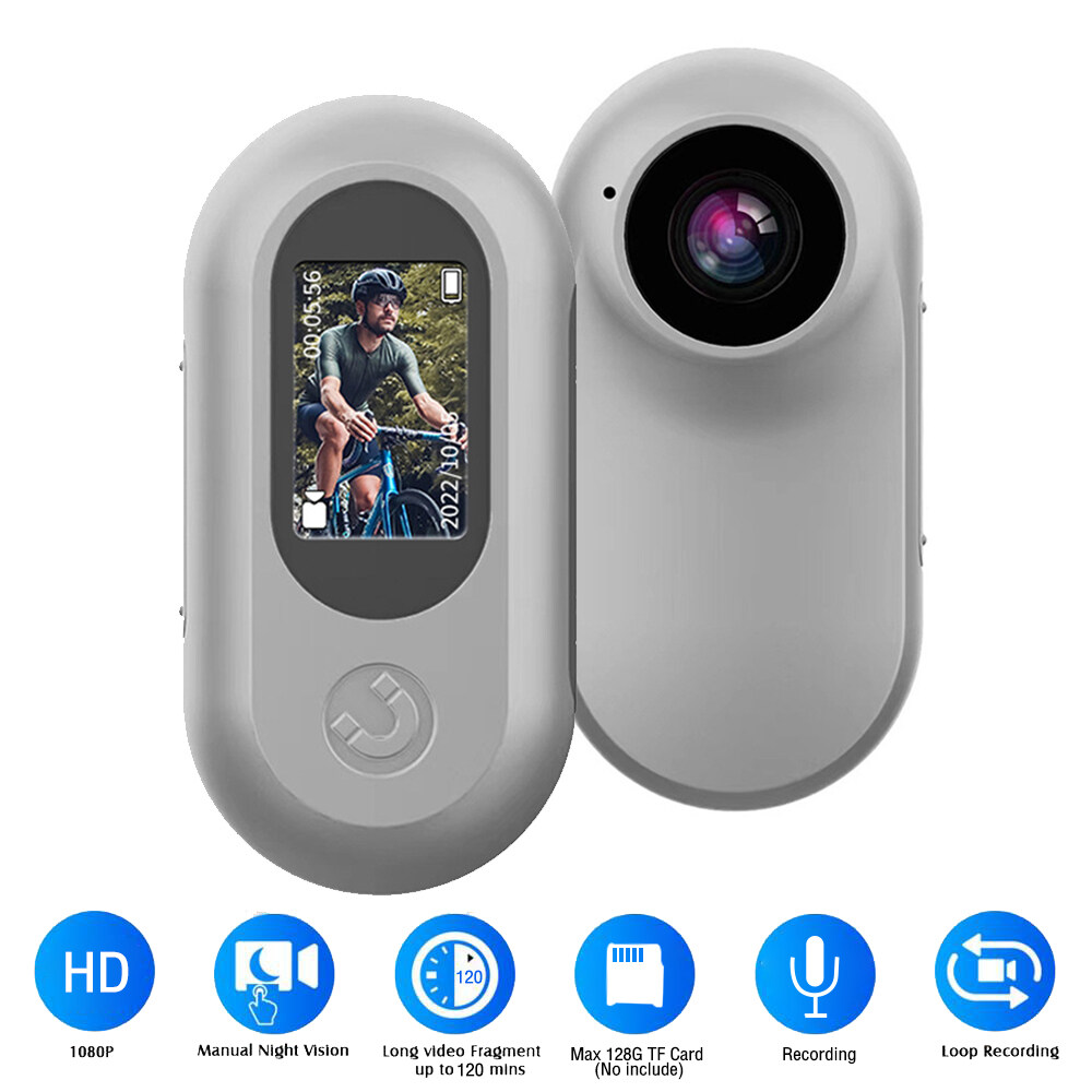 Mini thân máy camera HD 1080P Wearable Xách Tay Cam Đầu ghi Video màn hình