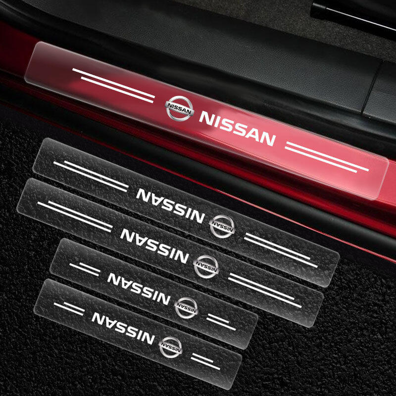 Nt | 4 miếng dán bảo tồn bàn đạp ngưỡng cửa trong suốt 3d cho xe hơi nissan nismo x-trail almera qashqai tiida teana tạo kiểu xe hơi