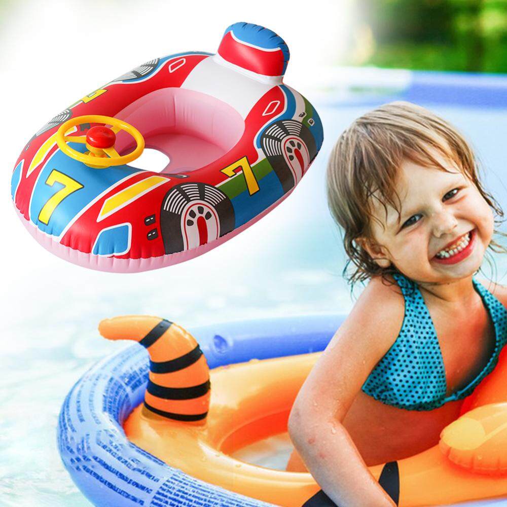 Inflatable Children Swimming Seat Fun Car Horn Boat Pool Child Water Seat