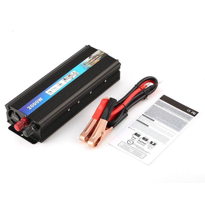 XIN 2000 W เครื่องแปลงไฟ Auto DC 12 V To AC 220 V USB อะแดปเตอร์ชาร์จในรถยนต์พลังงานแสงอาทิตย์ C * igarette L * ighter ปลั๊ก Sine WAVE TRAVEL