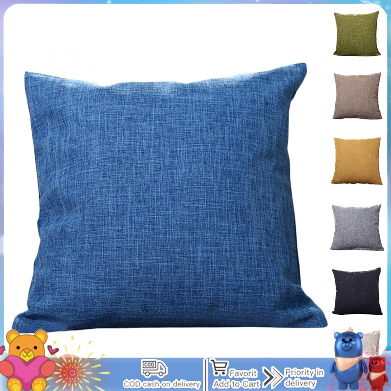 Ready Stock Square Pillow Case Modern Simple Solid Color Throw Pillow