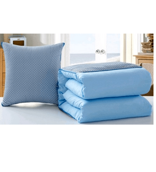 Global House COZY หมอนผ้าห่ม ขนาด 50X50 CXNE025 สีฟ้า รับประกันของเเท้ ราคา 588 บาท*ส่งฟรี