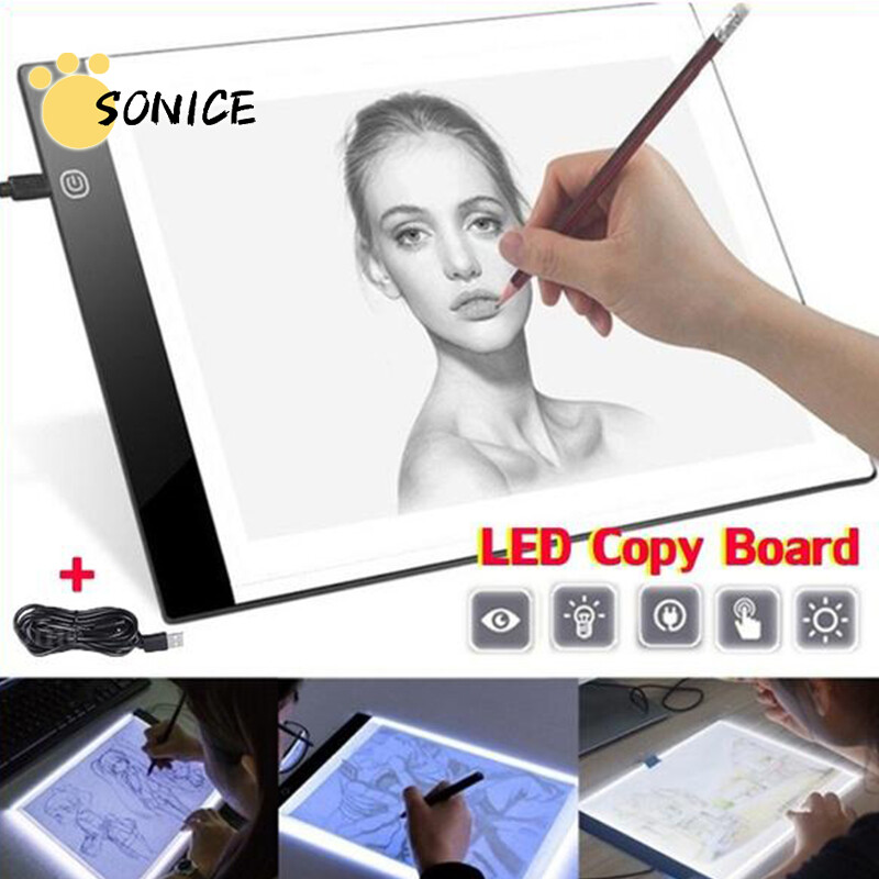 Bảng Vẽ Đồ Họa Kỹ Thuật Số Sonice A3 A4 A5, Bảng Sao Chép Có Đèn LED USB, Bảng Sao Chép, Vẽ Đồ Họa, Nghệ Thuật Điện Tử