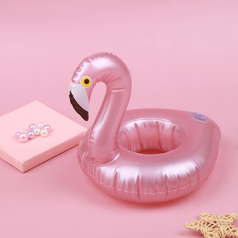 [Buytra] Mini Inflatable Flamingo Pool Float Toys Drink Float Cup Holder Party Toys ราคา 13 บาท*ส่งฟรี