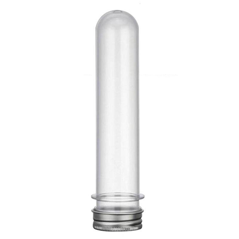 50Pcs 40Ml Plastic Test Tube With Screw Cap Bottle Aluminum Cap Packing