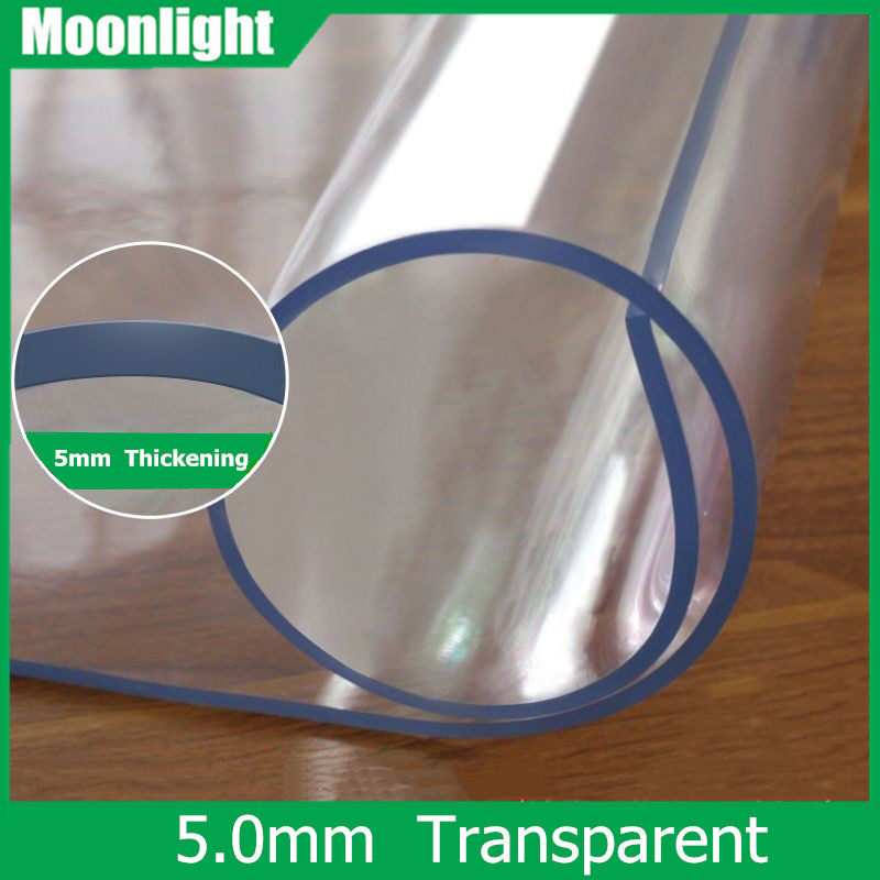 【 5mm thick rectangular 】 PVC soft crystal glass transparent table mat waterproof insulation table cover customized transparent plastic tablecloth ราคา 2,079 บาท*ส่งฟรี