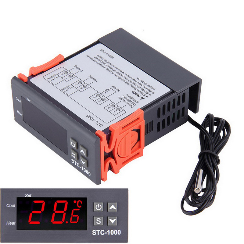 Bộ điều khiển nhiệt độ kỹ thuật số cảm ứng 110v-220v bộ điều nhiệt có cảm biến