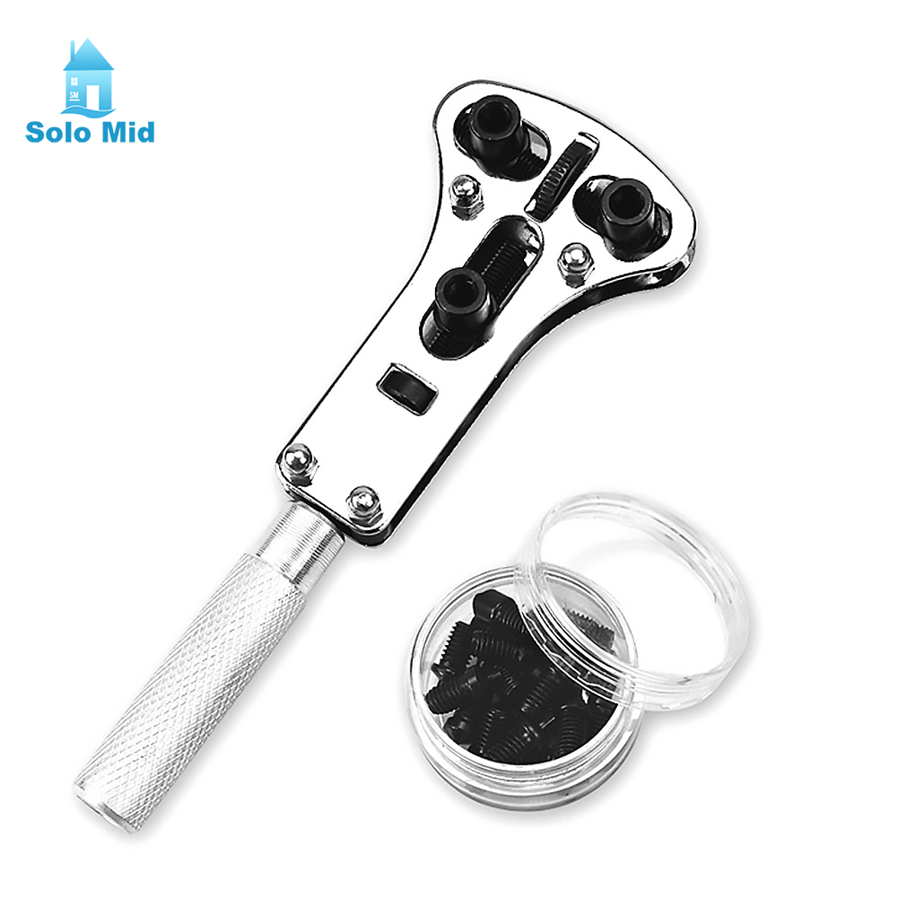 Dụng cụ mở nắp lưng đồng hồ cờ lê tháo pin thay đổi bộ dụng cụ làm đồng hồ