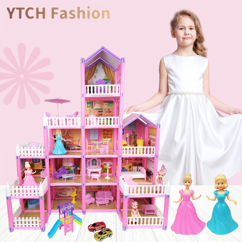 YA Doll House Girl Villa Princess Castle Set Children Play House