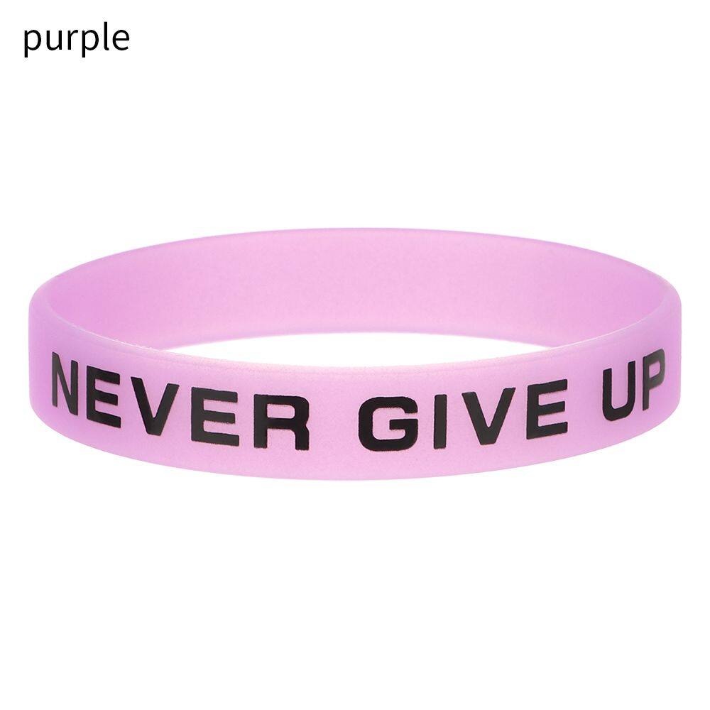 520YOSWI Thời trang Thanh thiếu niên Silicone Dây Đeo Cổ Tay Motivational Người đàn ông Phụ Nữ Thể thao Cuff Bangle Không bao giờ Cung Cấp Cho Lên Cao Su phát sáng Vòng Đeo Tay
