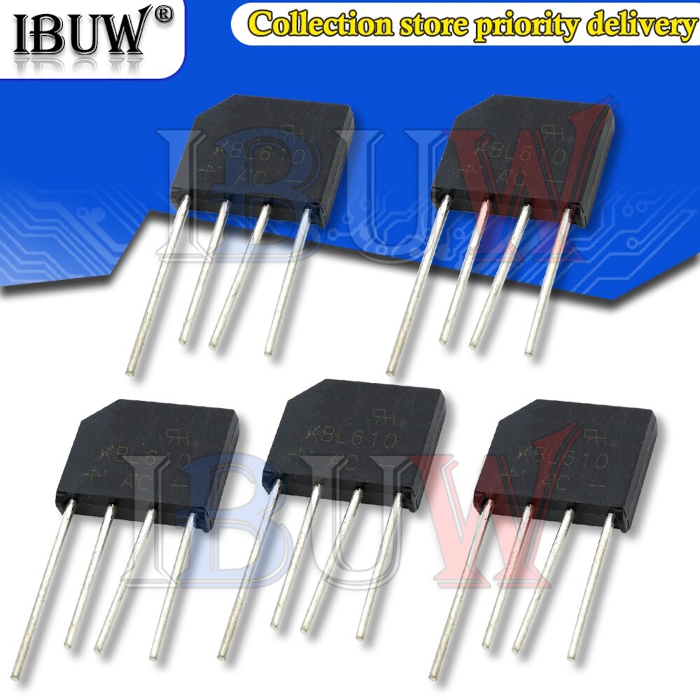 5pcs gbl406 gbu406 gbu606 kbl06 kbl10 kbl606 zip 整流桥