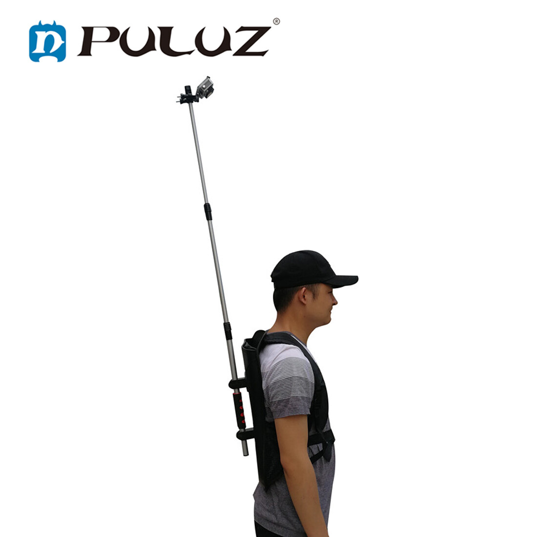 Ba Lô PULUZ Với Gậy Chụp Ảnh Tự Sướng & Gắn Với Đinh Vít Cho GoPro Để Chụp Ảnh Toàn Cảnh Ngoài Trời Cho Máy Ảnh Thể Thao Gopro