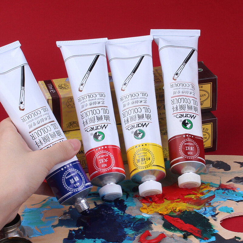 Marie Bộ Màu Sơn Dầu Sơn Của Họa Sĩ Tranh Ống Nhôm 170Ml Sơn Màu Dầu Vẽ Tay Cho Người Mới Bắt Đầu Đồ Dùng Văn Phòng Phẩm Trường Học Nghệ Thuật