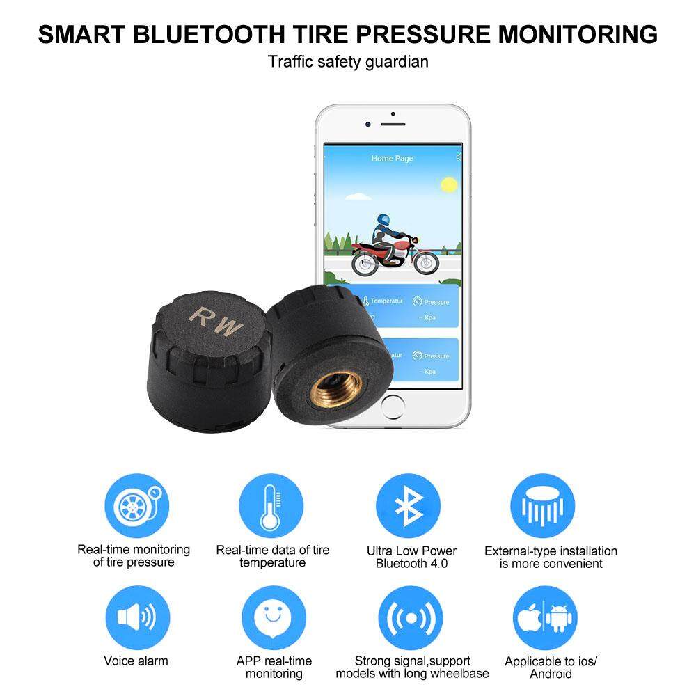 รถจักรยานยนต์ Bluetooth4.0 การตรวจสอบแรงดันยางรถยนต์ระบบ TPMS สำหรับโทรศัพท์ MA1574