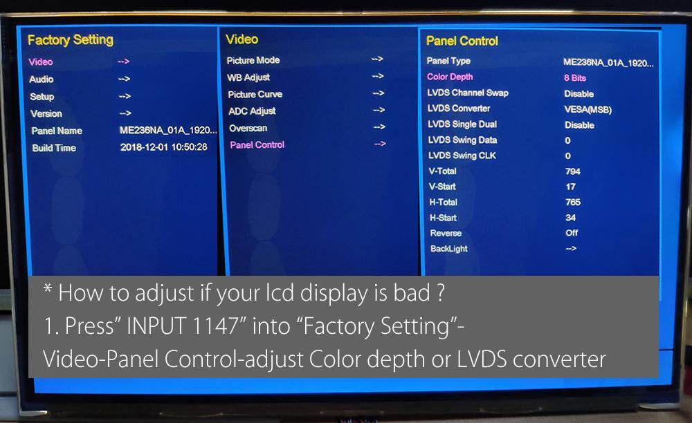 adjust lvds