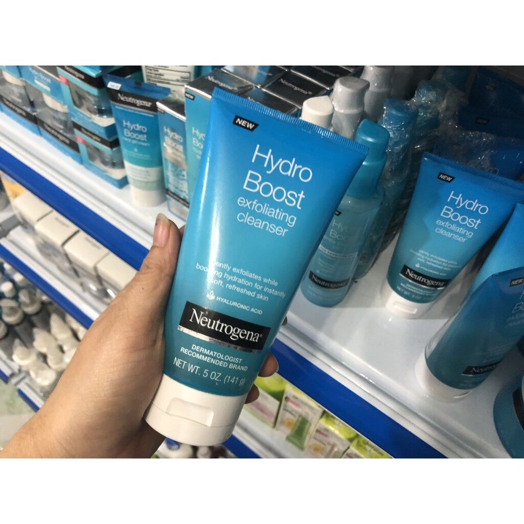Sữa rửa mặt cấp ẩm neutrogena hydro boots exfoliating cleanser 141g chính hãng - 7580