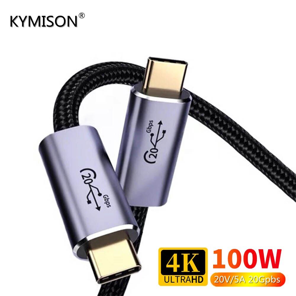 Loại C 20gbps pd100w usb3.2 10gbps 4k Loại C Cáp Tia Chớp 8k60hz USB-C cáp cho m-a-c-book sam-sun-g 0.5m/1m/1.5m/2M/Dây bện 3M