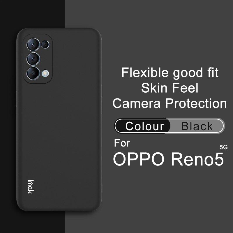 Imakผิวบางพิเศษรู้สึกTPUสำหรับOPPO Reno5 5G /Reno5 Pro 5GเคสTPU Anti-ลายนิ้วมือเคสมือถือหลากสีสัน
