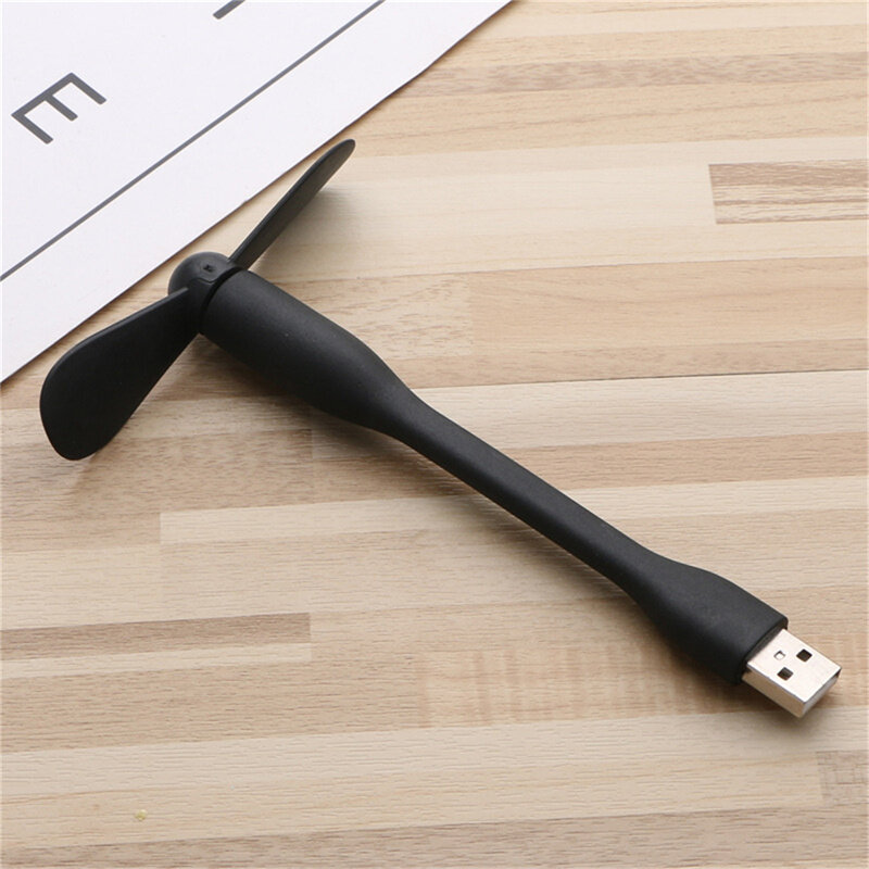Pnate 1PCs พัดลม USB ยืดหยุ่นพัดลมเล็กแบบพกพาหรือ Power โน้ตบุ๊คอุปกรณ์คอมพิวเตอร์ขนาดเล็ก
