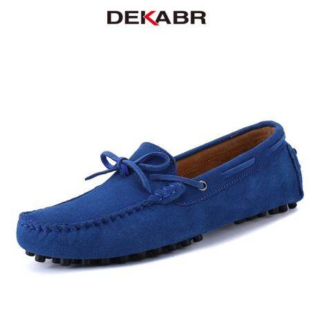 DEKABR Men's Genuine Leather Casual Loafers, Size 38-49