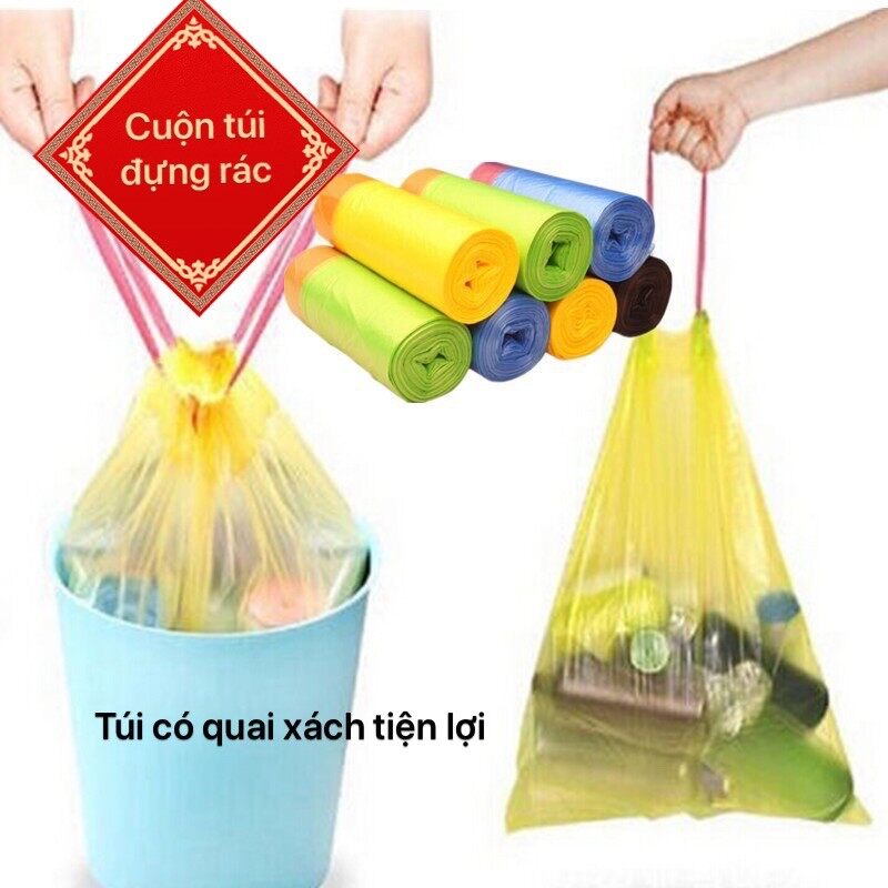 🌞 Cuộn Túi Đựng Rác 🌞 Có Quai Xách Tiện Lợi Kích Thước 45X50Cm