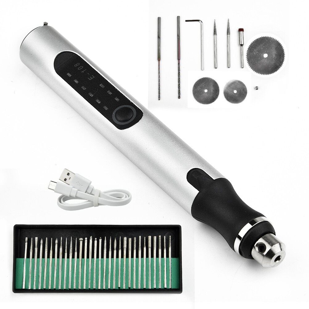 Máy mài khoan mini chạy điện không dây bút khắc dụng cụ xoay tốc độ biến thiên