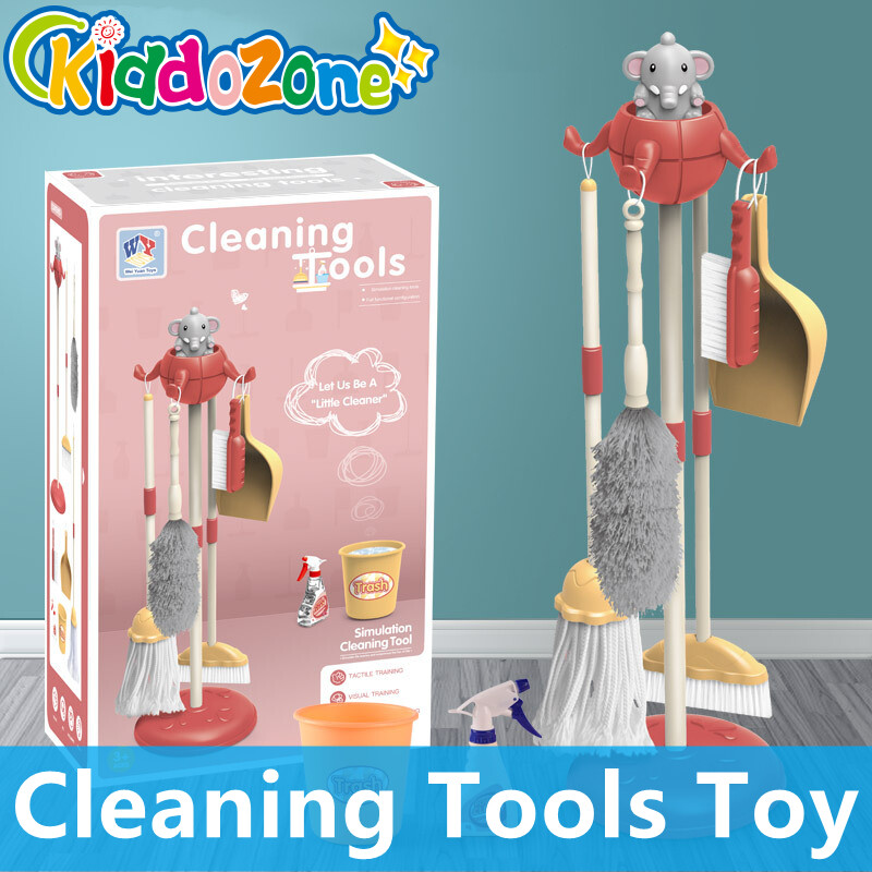 Bộ Đồ Chơi Vệ Sinh Cho Trẻ Em KiddoZone, Mô Phỏng Công Cụ Làm Sạch, Giả Vờ Chơi Cây Lau Nhà Chổi QUÉT DỌN Vệ Sinh Đồ Chơi Quà Tặng Cho Bé Gái Và Bé Trai
