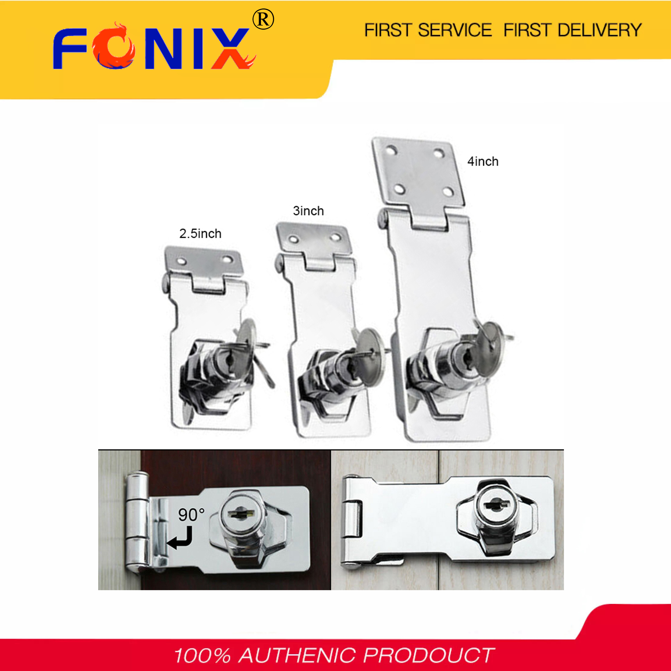 Khóa móc chìa khóa fonix núm vặn móc khóa có khóa, chốt khóa xi lanh chốt khóa chốt an ninh lõi đồng tự khóa cho tủ/ngăn kéo/cửa khóa móc/cổng/tủ van