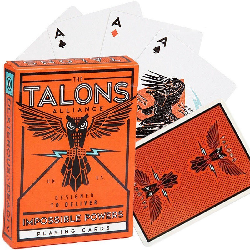 Bài Liên Minh Ellusionist Talons, Bộ Bài Xe Đạp Hình Cú Màu Cam Thẻ Bài Ảo Thuật USPCC Đạo Cụ Ảo Thuật Ảo Thuật