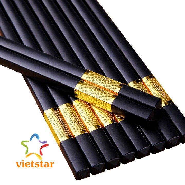 Bộ 10 đôi đũa ăn hợp kim hàn quốc - a0012