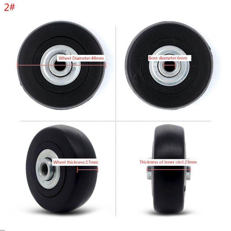 1 cái nhựa xoay bánh xe hành lý xoay bánh xe thay thế bánh xe phụ tùng