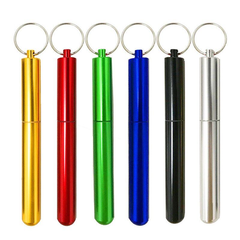 Portable Stainless Steel Telescopic Drinking Straw Straw Reusable Straw With Cleaning Brush