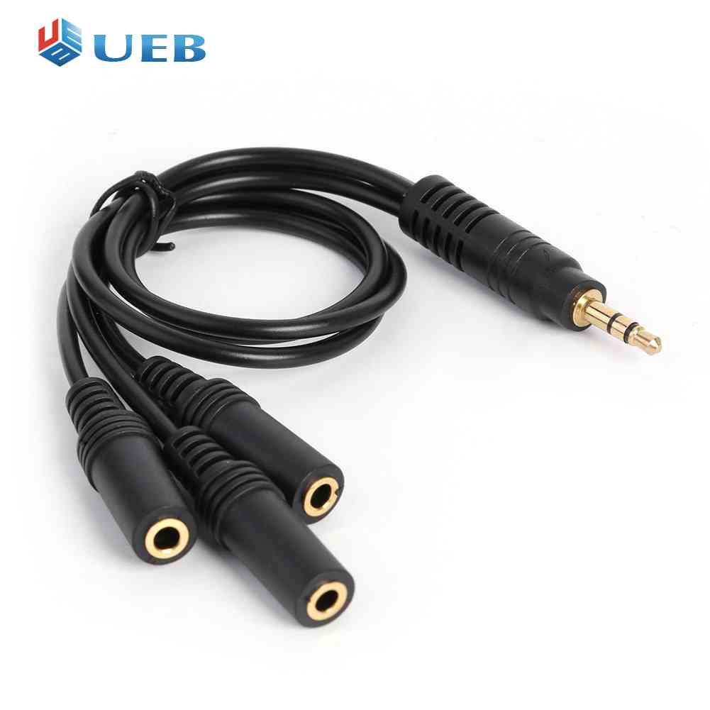3.5mm 3-Pole Plug to 3 Way Stereo Audio Headphone Splitter Adapter Cable ราคา 52 บาท*ส่งฟรี
