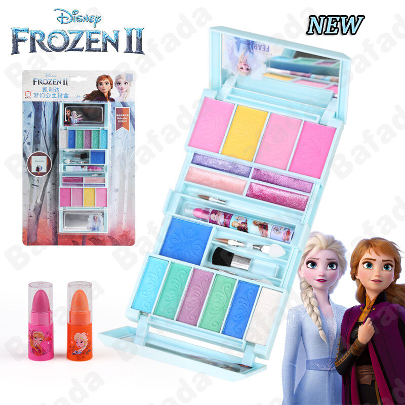 Bafadaสำหรับชุดแต่งหน้าDisney Frozen-ทดสอบความปลอดภัย-ปลอดสารพิษ,ชุดของเล่นแต่งหน้าสำหรับเด็กผู้หญิง,มีแปรงแต่งหน้า,อายแชโดว์,บลัชออน,ลิปสติก,ลิปกลอส,พร้อมกระจกและปิดอย่างปลอดภัยชุดเครื่องสำอางค์,ร้านทำผมเด็กPretend Play